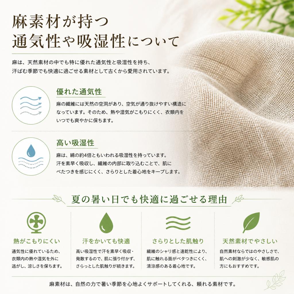 夏に最適な麻素材の魅力